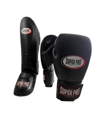 Super Pro Combat Gear Bundel – Thai-Pro Handschoenen & Scheenbeschermers 12 oz