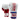 SUPER PRO COMBAT GEAR LEATHER THAI GLOVES STRIPES, ROOD - BLAUW - WIT