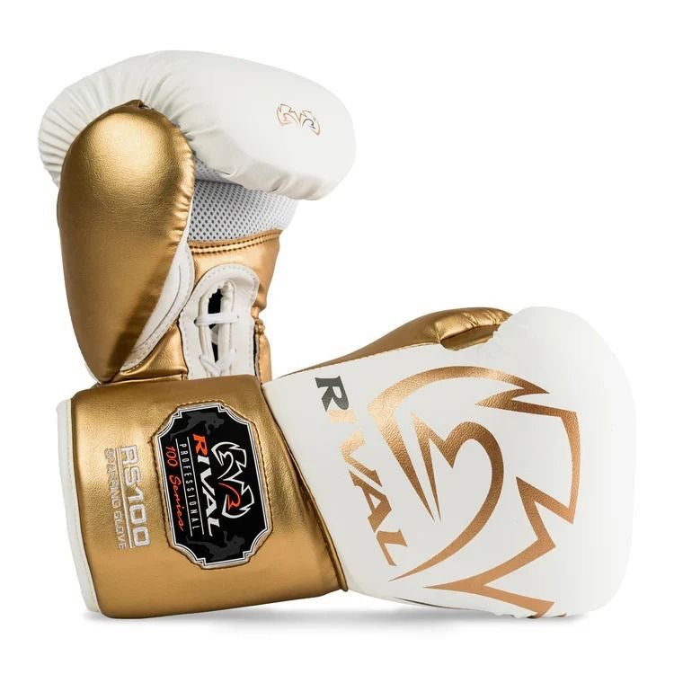 Rival Professional Sparring Gloves White/Gold