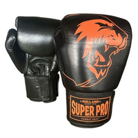 Super Pro Combat Gear Nations Holland Bokshandschoenen Leder Zwart/Oranje - KIDS