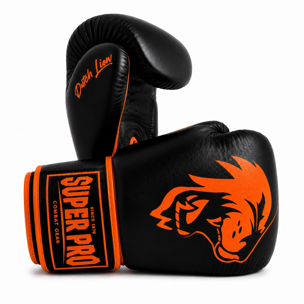 Super Pro Combat Gear Nations Holland Bokshandschoenen Leder Zwart/Oranje - KIDS