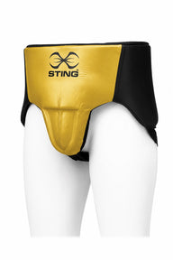 Sting Pro Leather Tok STING BUIK-/KRUISBESCHERMER PRO LEATHER | ZWART/GOUD