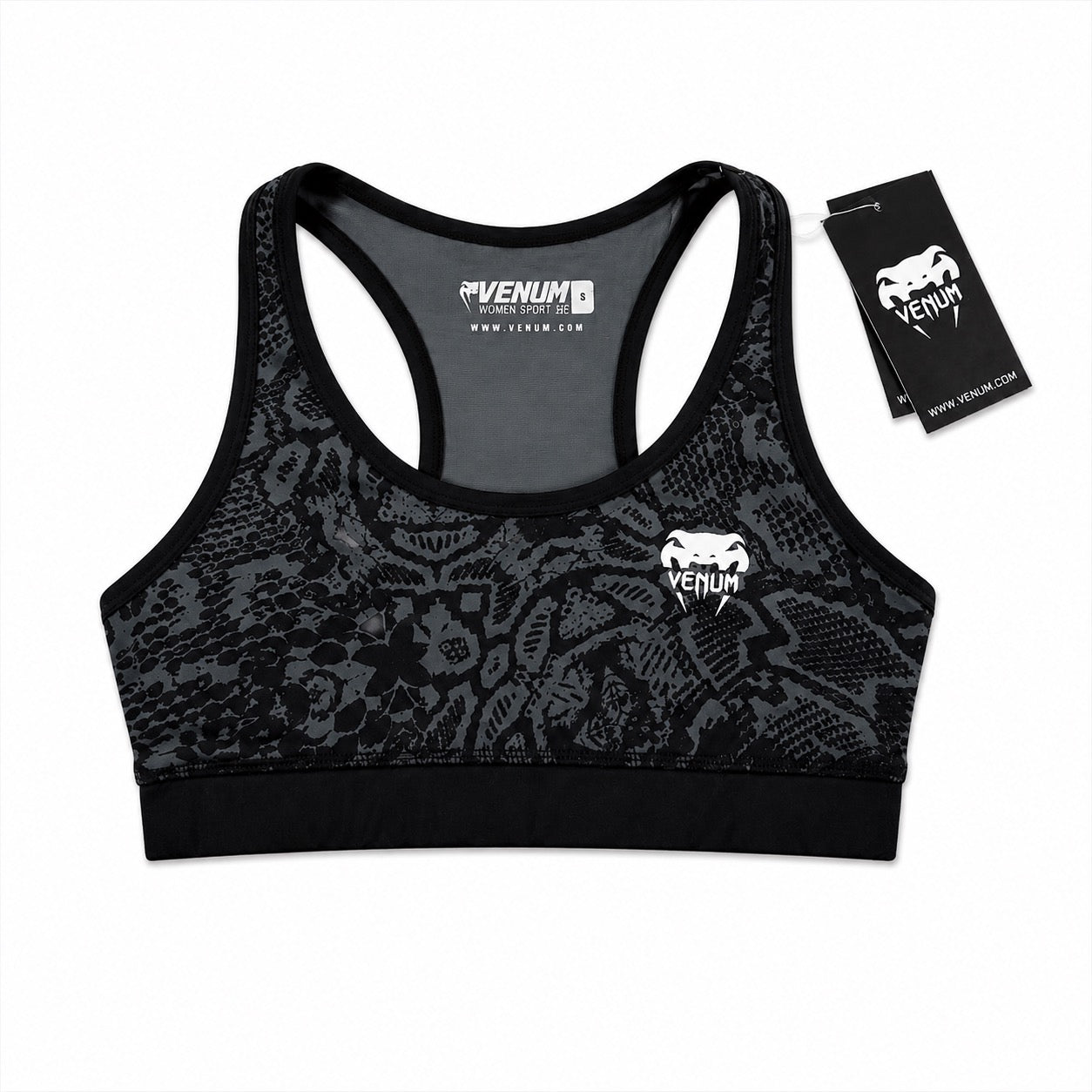 Venum Dames Sport BH Snake Zwart Grijs