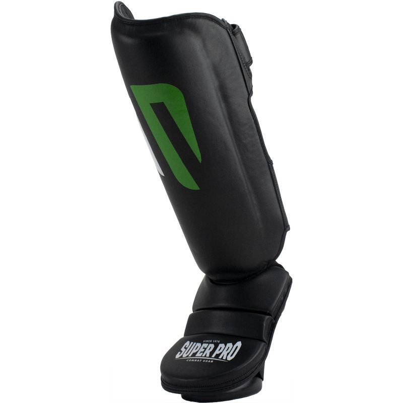 SUPER PRO COMBAT GEAR SCHEENBESCHERMERS NO MERCY, ZWART - GROEN - ZILVER