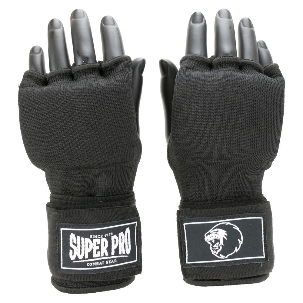 SUPER PRO COMBAT GEAR BINNENHANDSCHOENEN MET BANDAGE ZWART/WIT