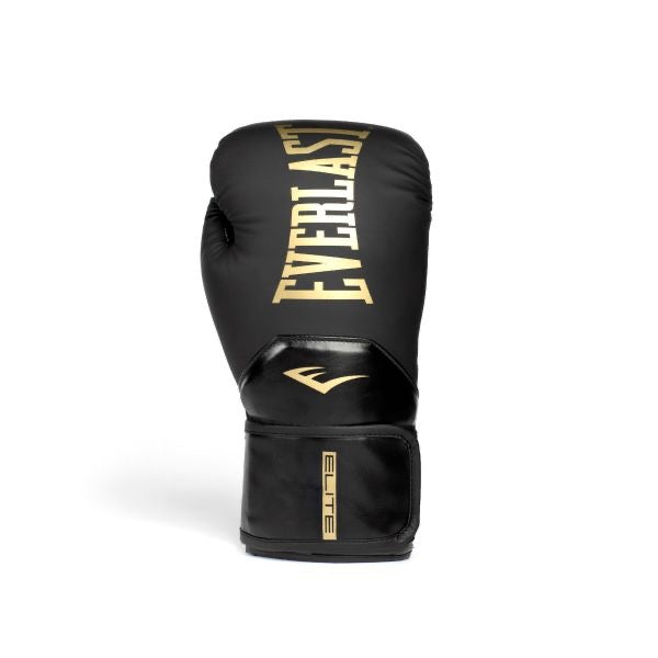 EVERLAST ELITE 2 BOXING GLOVES, BLACK/GOLD