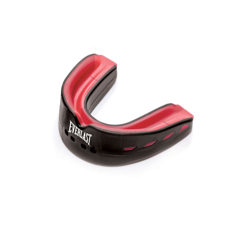 EVERLAST EVERSHIELD DOUBLE MOUTH GUARD, BLACK/RED, ONE SIZE