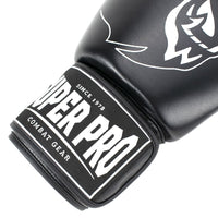 Super Pro Combat Gear Set – Lederen Warrior Kickbokshandschoenen + Lederen Guardian Scheenbeschermers 12 oz