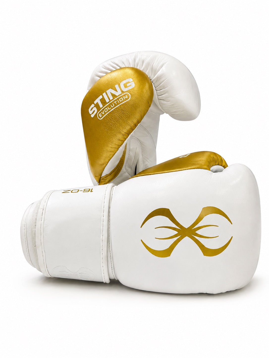 Sting Evolution leren bokshandschoenen leer - Wit/Goud
