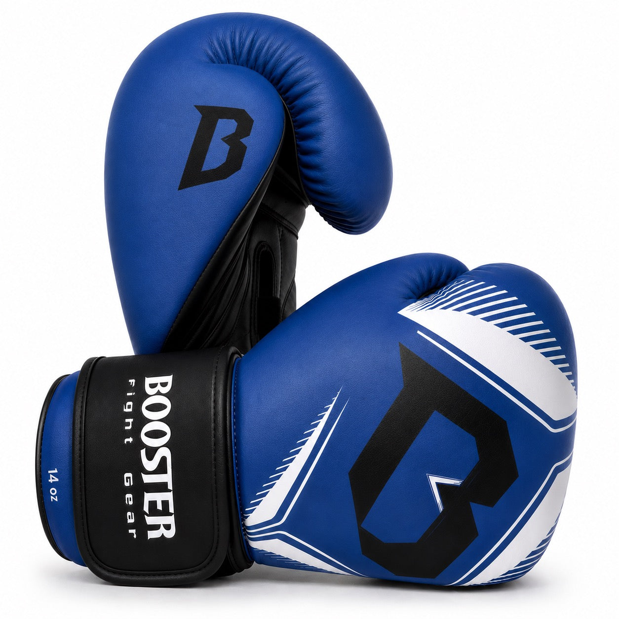 Booster bokshandschoenen blauw voor boksen en kickboksen leer