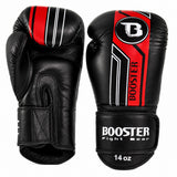 Booster V9 Leren Bokshandschoenen Zwart/Rood