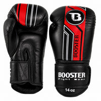 Booster V9 Leren Bokshandschoenen Zwart/Rood