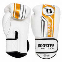Booster V9 Leren Bokshandschoenen - wit/goud