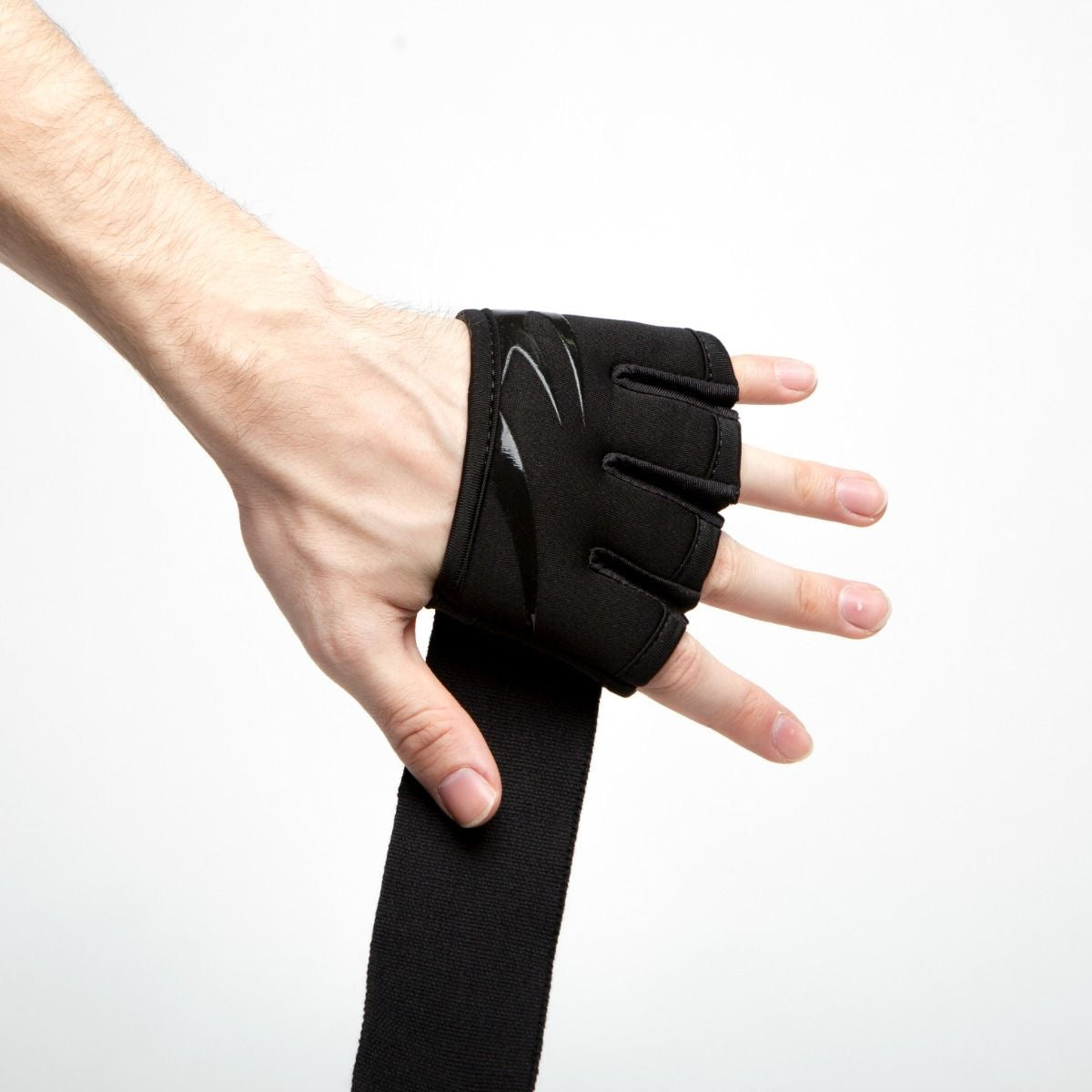 Zwarte binnenhandschoenen met bandages