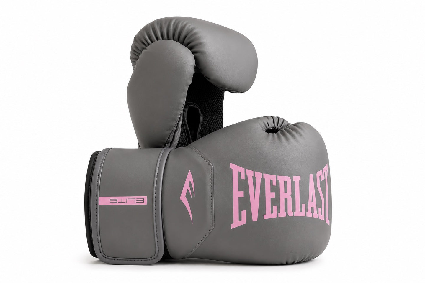 Everlast bokshandschoen voor boksen en kickboksen in de kleuren grijs en roze