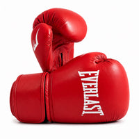 Everlast bokshandschoenen voor competities in de kleur rood