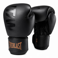 Everlast Titan Muay Thai  leren Bokshandschoenen - Zwart