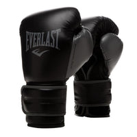 Zwarte everlast powerlock bokshandschoenen voor boksen en kickboksen