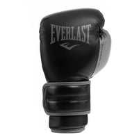 Zwarte everlast powerlock bokshandschoenen voor boksen en kickboksen