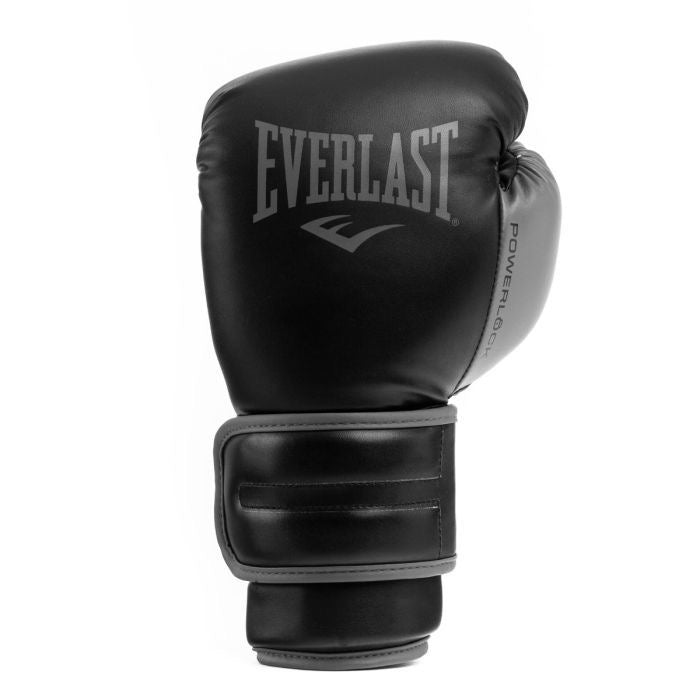 Zwarte everlast powerlock bokshandschoenen voor boksen en kickboksen