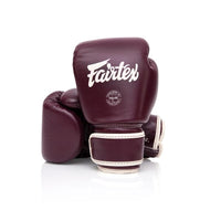 Fairtex leren kickbokshandschoenen maroon voor boksen en kickboksen