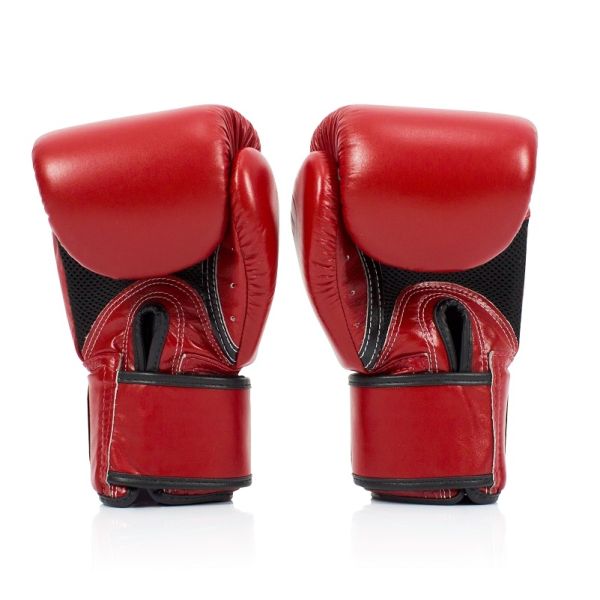 Leren bokshandschoenen van fairtex rood