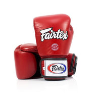 Leren fairtex bokshandschoenen rood