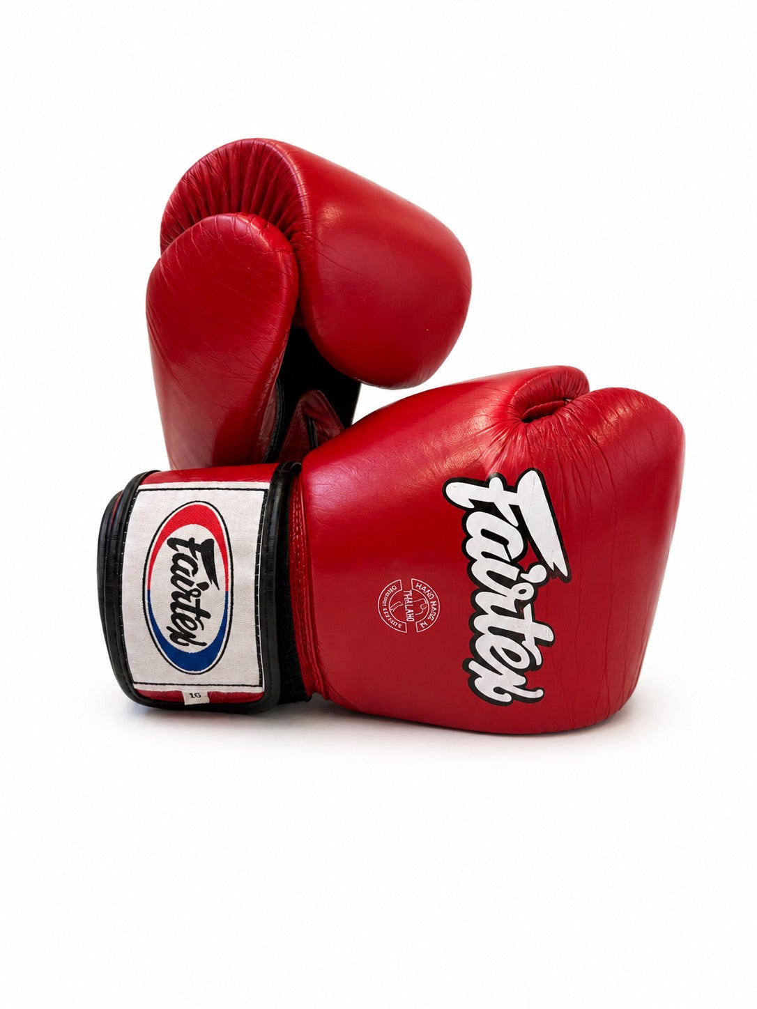 Leren fairtex bokshandschoenen rood