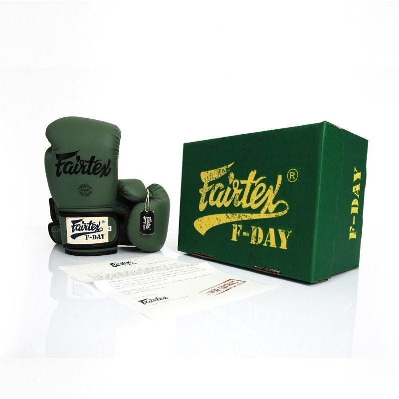 Fairtex kickbokshandschoenen groen special edition voor boksen en kickboksen leer