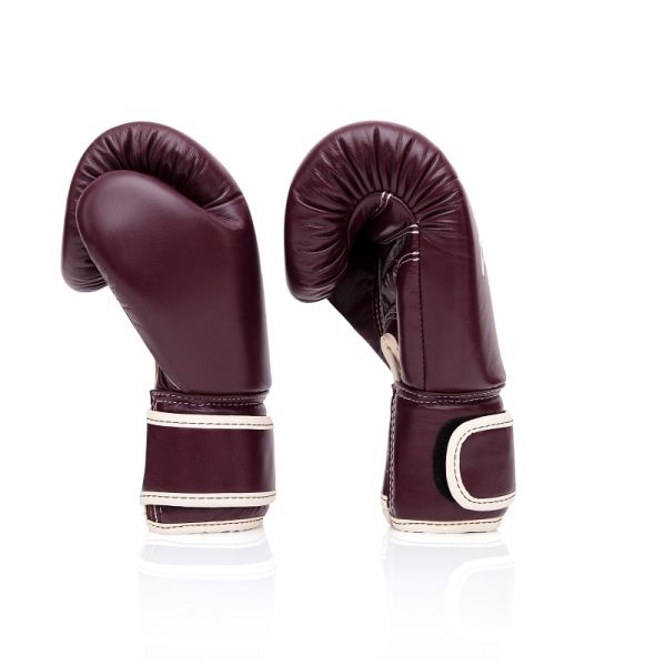 Fairtex leren kickbokshandschoenen maroon voor boksen en kickboksen