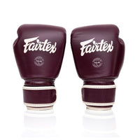 Fairtex bokshandschoenen maroon voor boksen en kickboksen leer