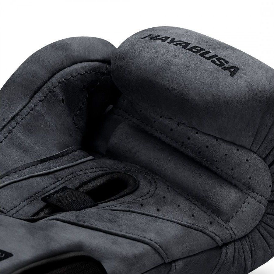 Hayabusa bokshandschoenen  grijs leer voor boksen en kickboksen