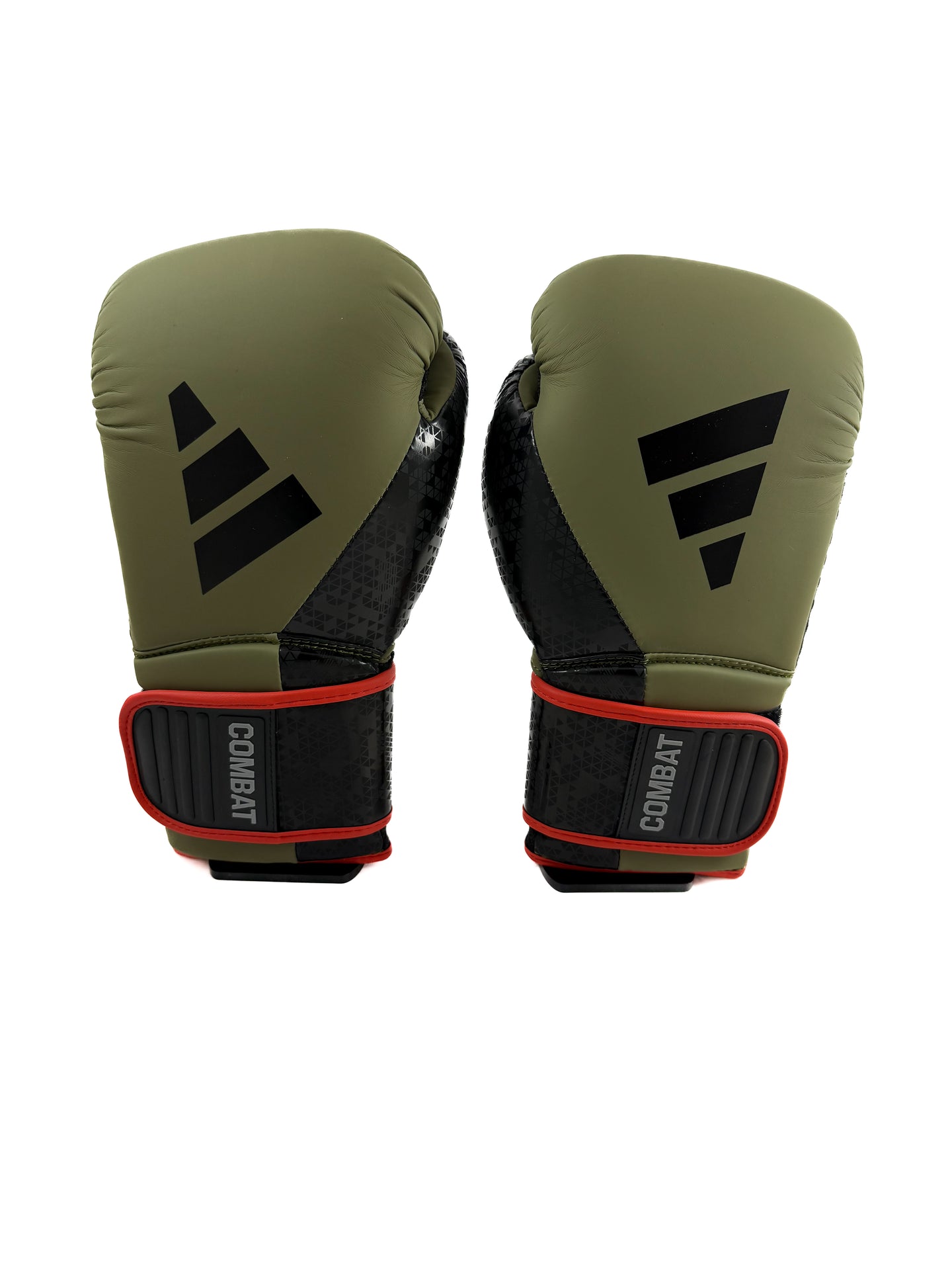 adidas Combat 50 Bundel – Handschoenen & Scheenbeschermers Legergroen 14 oz