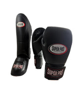 Super Pro Combat Gear Bundel – Thai-Pro Handschoenen & Scheenbeschermers 16 oz