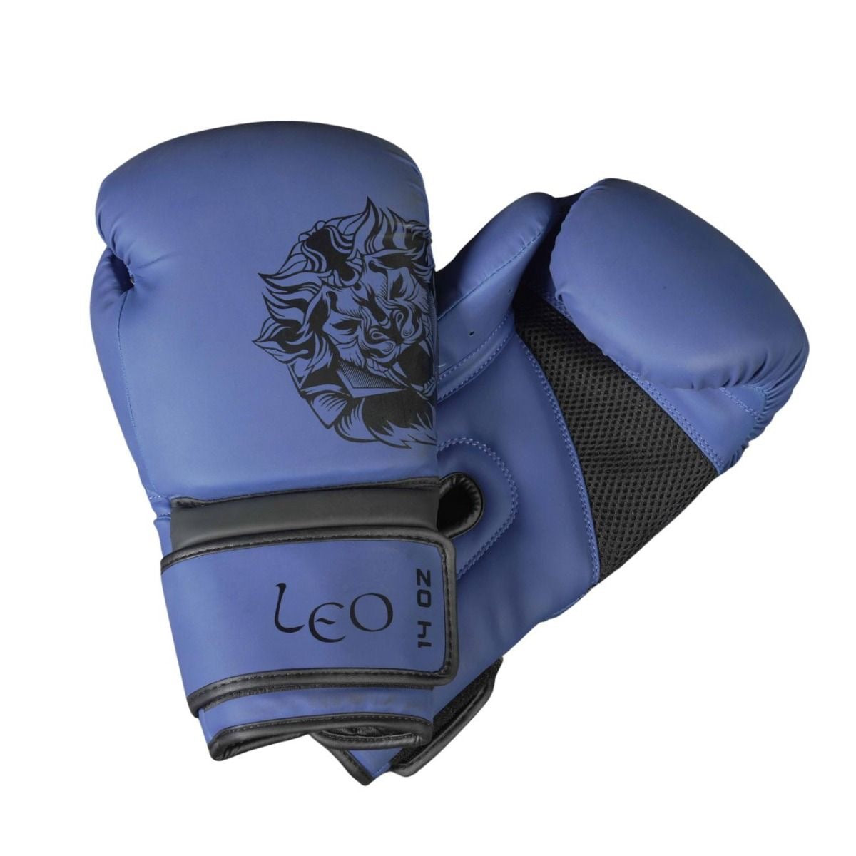 Leo bokshandschoenen blauw voor boksen en kickboksen