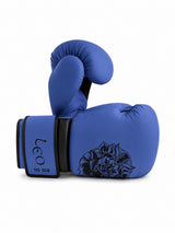 Leo bokshandschoenen blauw voor boksen en kickboksen