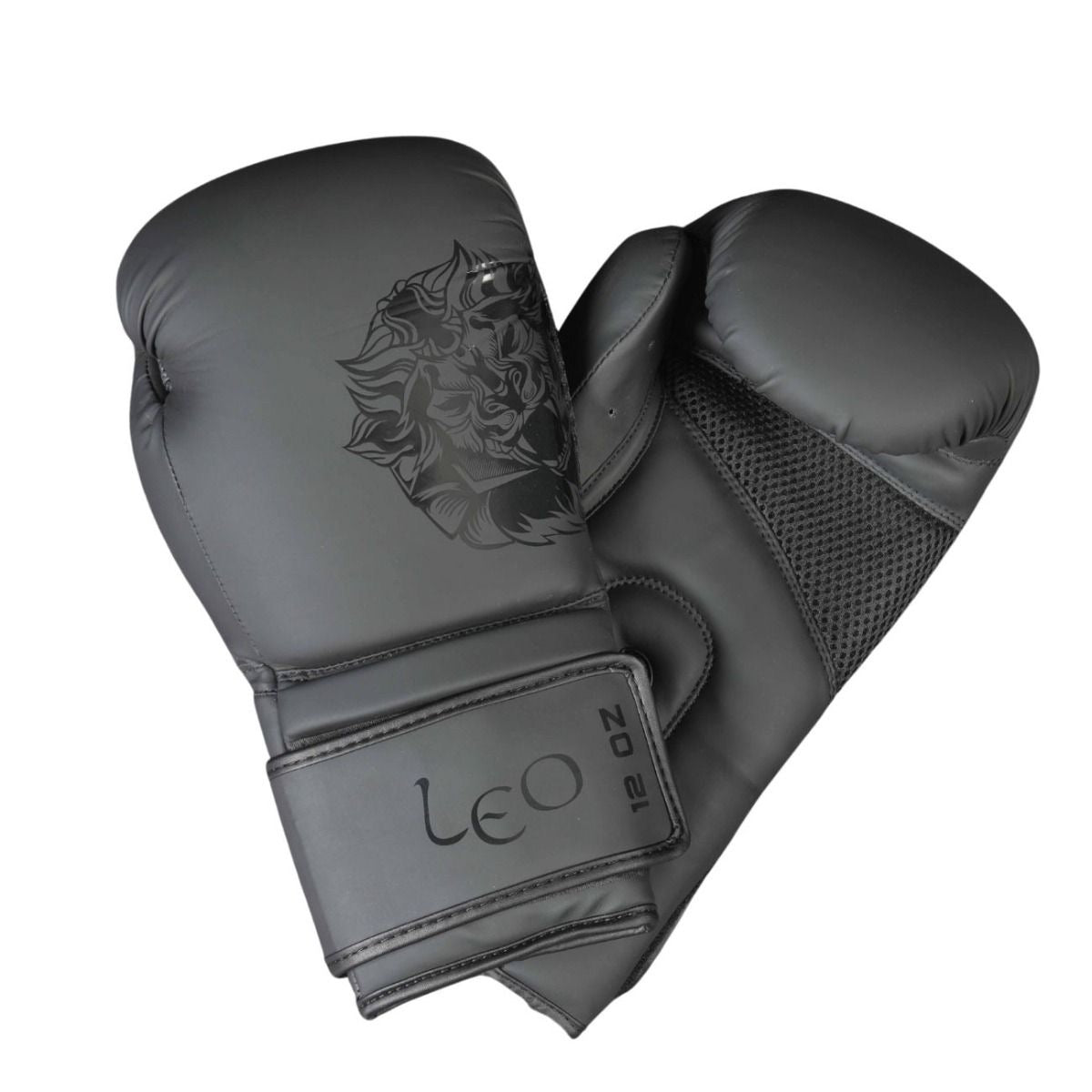 Leo bokshandschoenen mat zwart voor boksen en kickboksen