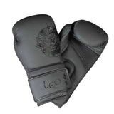 Leo bokshandschoenen mat zwart voor boksen en kickboksen