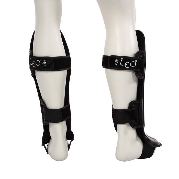 Leo ERGO Shin Instep scheenbeschermer - Zwart