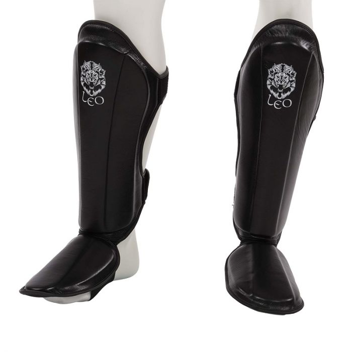 Leo Premium Leather ERGO Shin Instep – Black