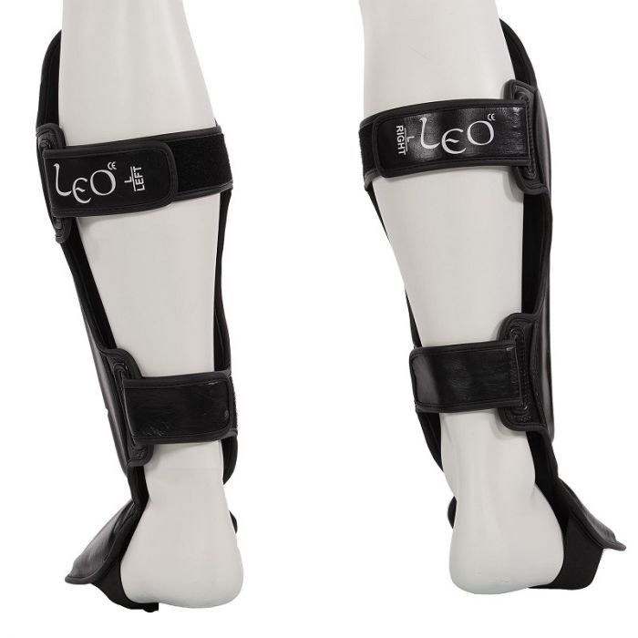 Leo Premium Leather ERGO Shin Instep – Black