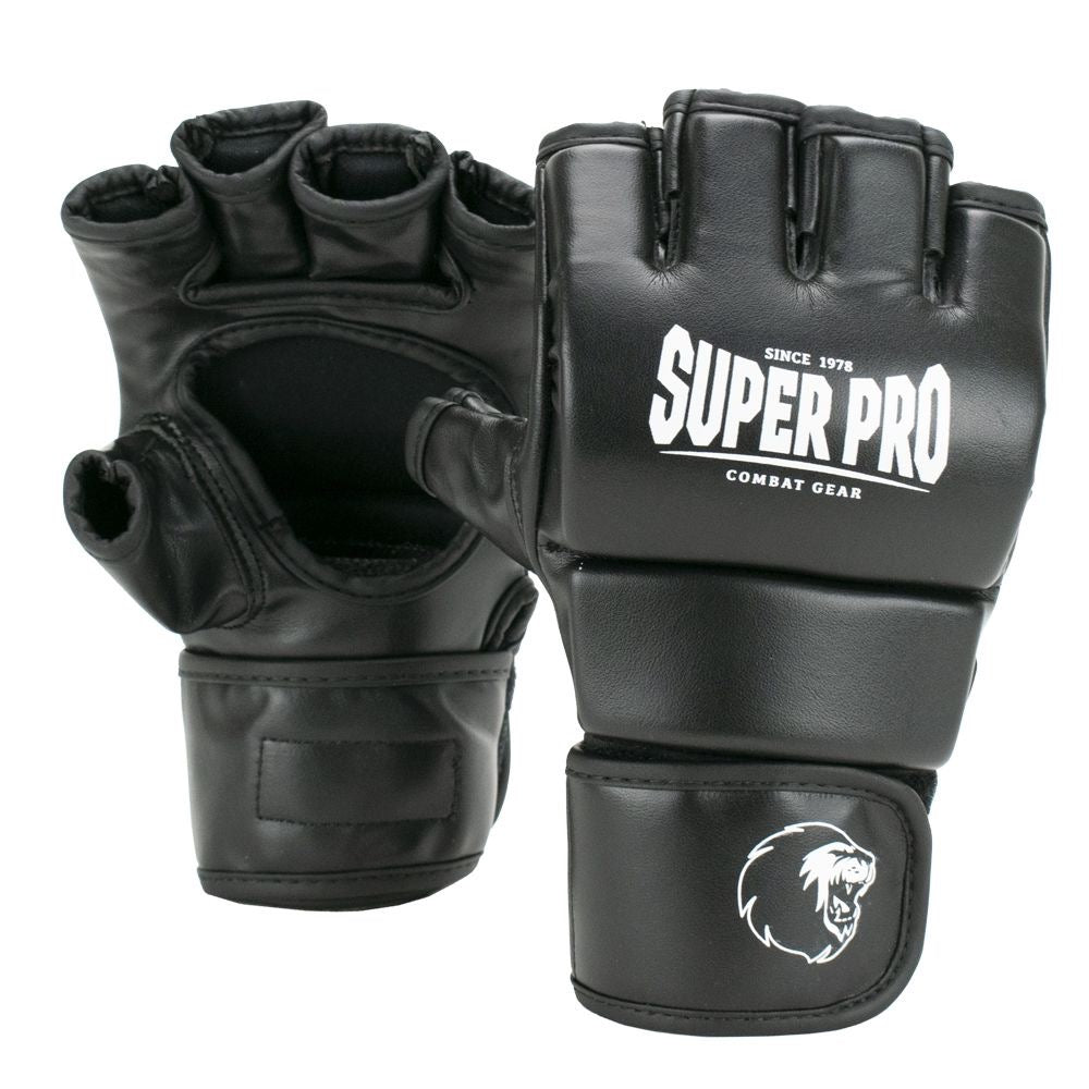 Zwarte mma handschoenen in de kleur zwart