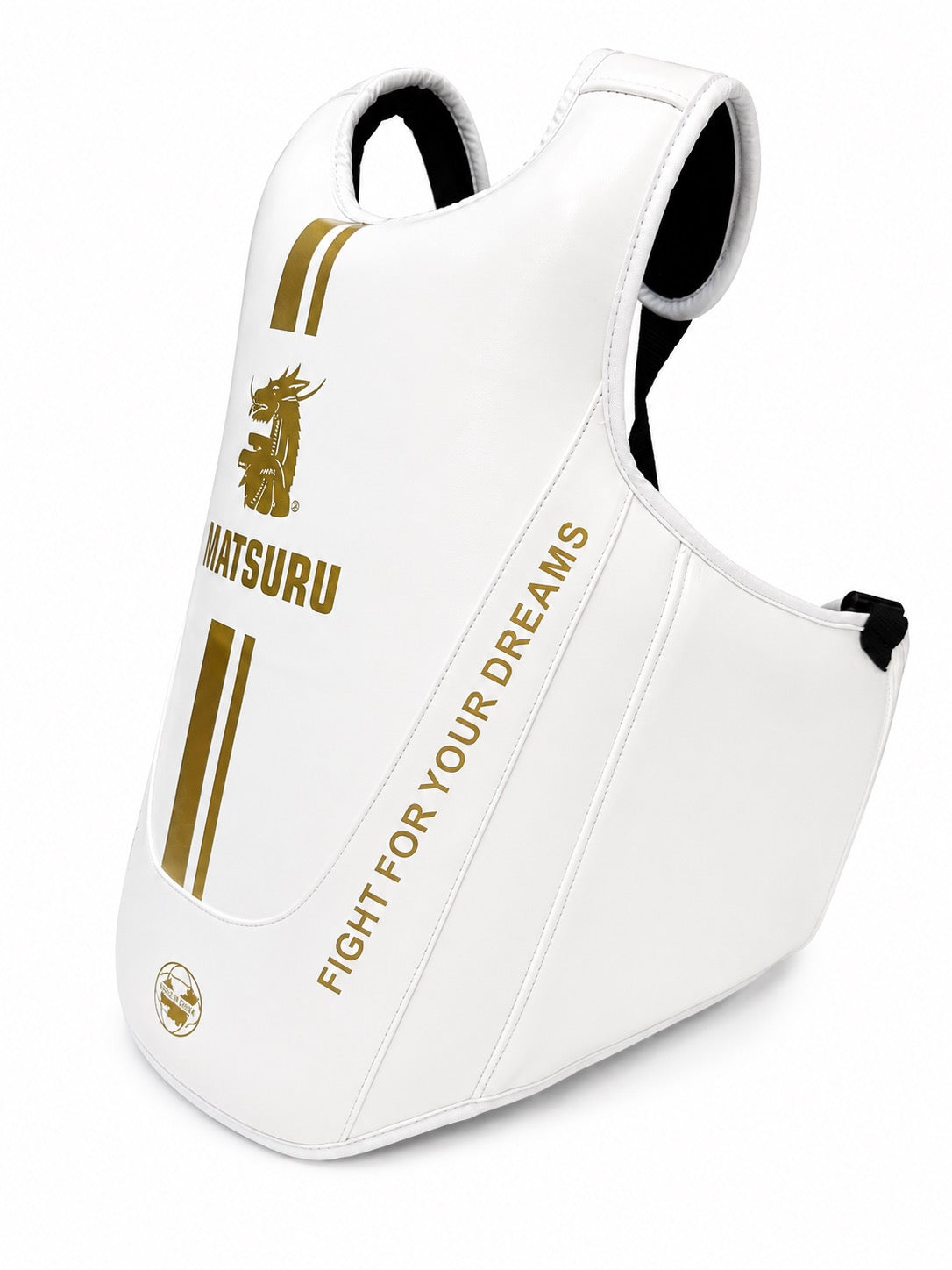 Matsuru Body Protector voor boksen en kickboksen Wit/Goud