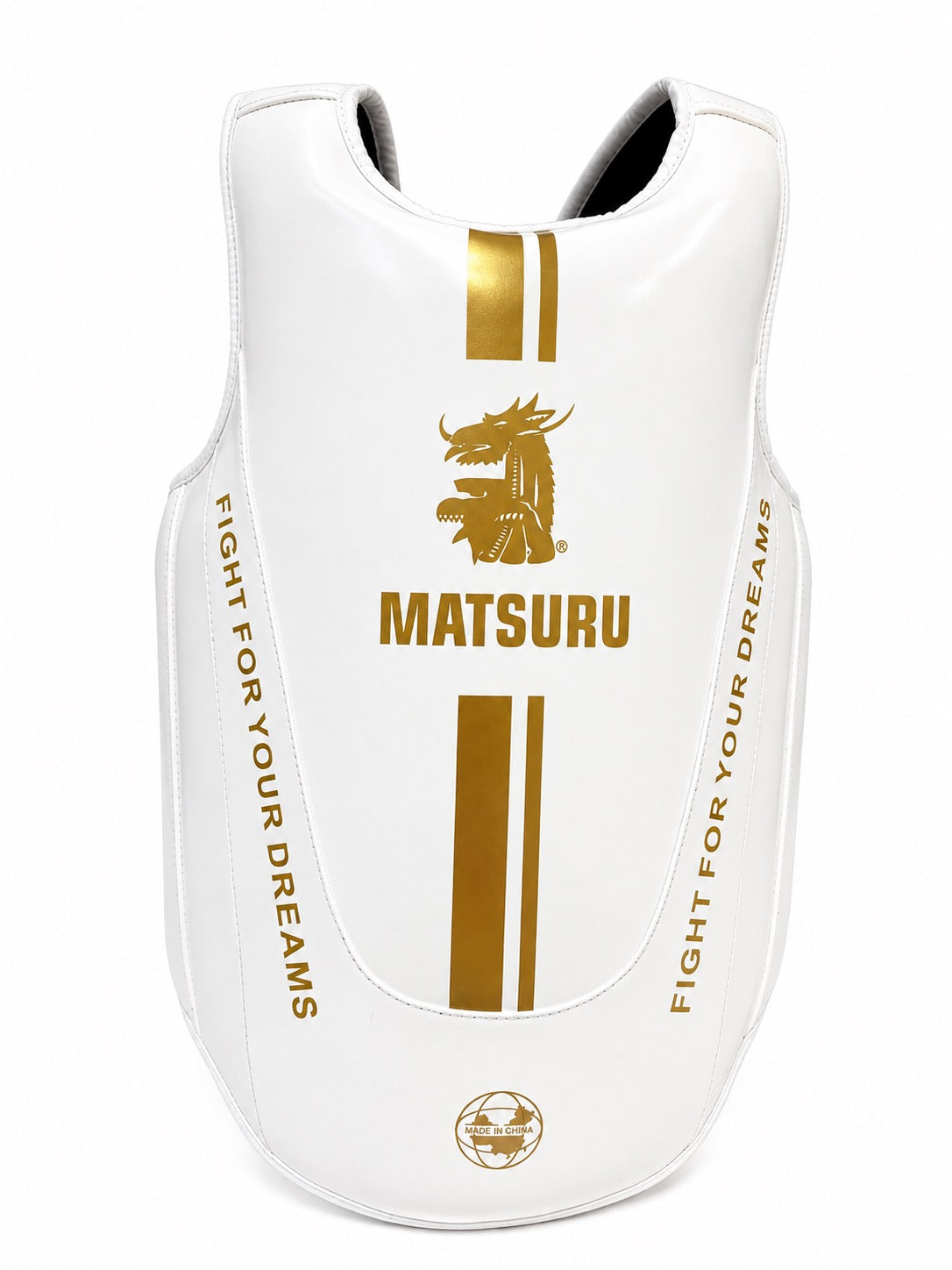 Matsuru Body Protector voor boksen en kickboksen Wit/Goud