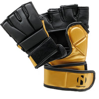 Nihon mma handschoenen in de kleuren goud en zwart