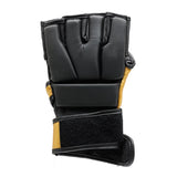 Zwart gouden mma handschoenen van Nihon