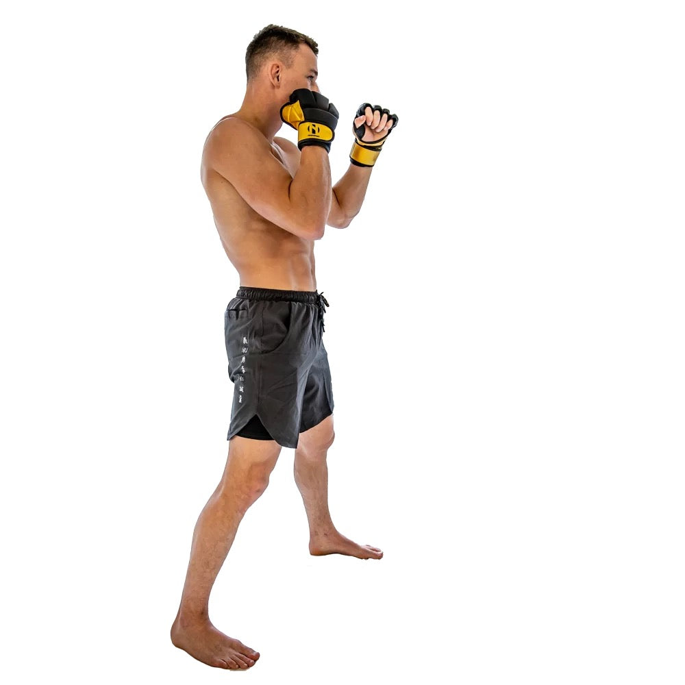 Nihon mma handschoenen goud en zwart