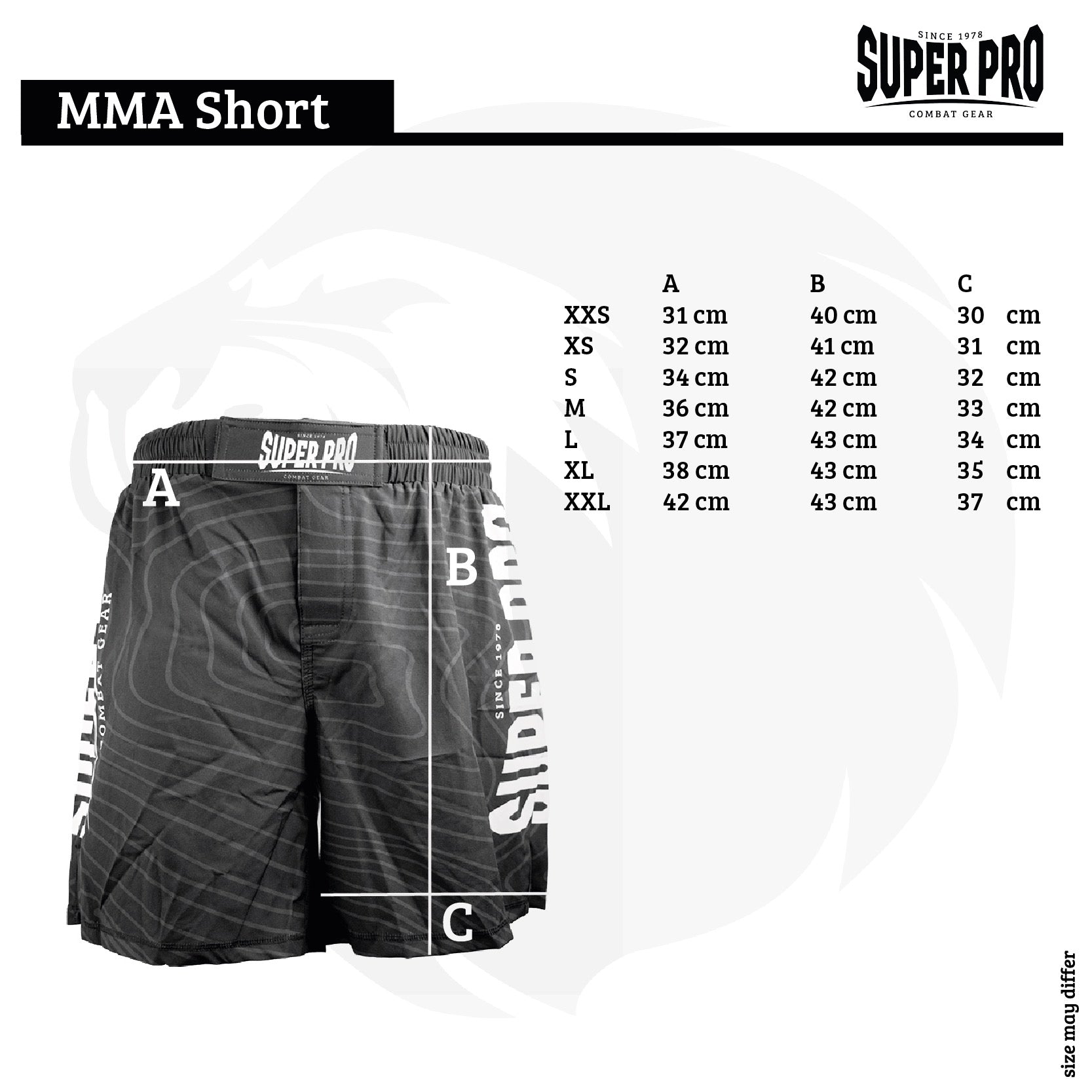 Zwarte mma shorts van superpro