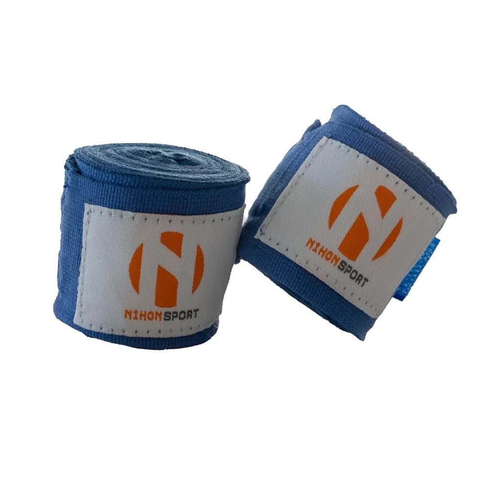 Nihon bandages vor boksen en kickboksen 350 cm - Blauw