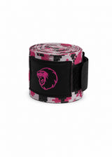 Roze camo bandages voor boksen en kickboksen